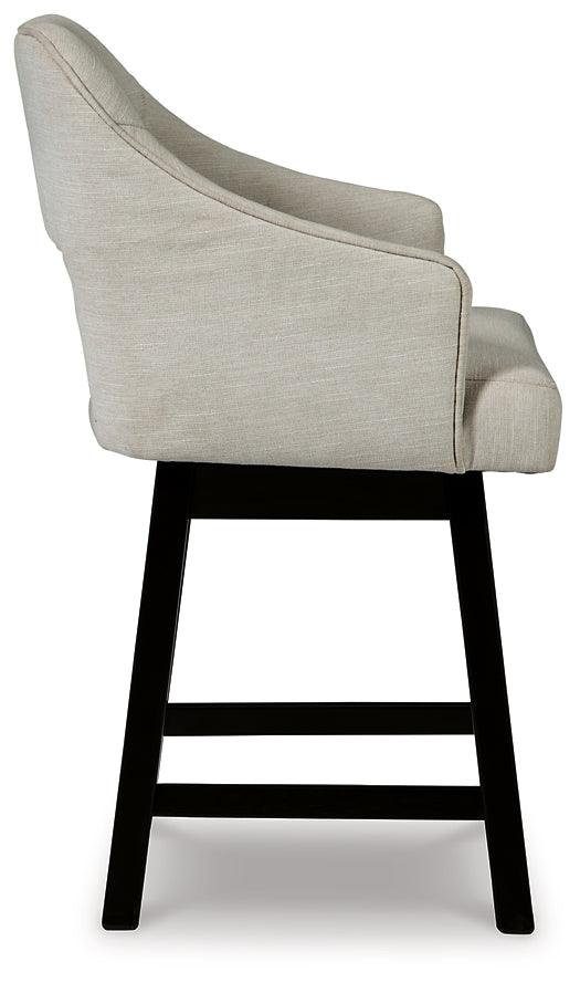 Tallenger Counter Height Bar Stool (Set of 2) D380-724X2 White Casual Barstool By Ashley - sofafair.com