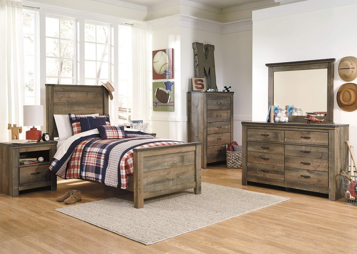 Trinell Nightstand B446-91 Brown/Beige Casual Youth Bed Cases By Ashley - sofafair.com