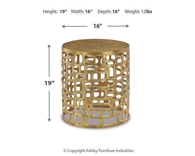 A4000542 Metallic Contemporary Gracylee Accent Table By AFI - sofafair.com