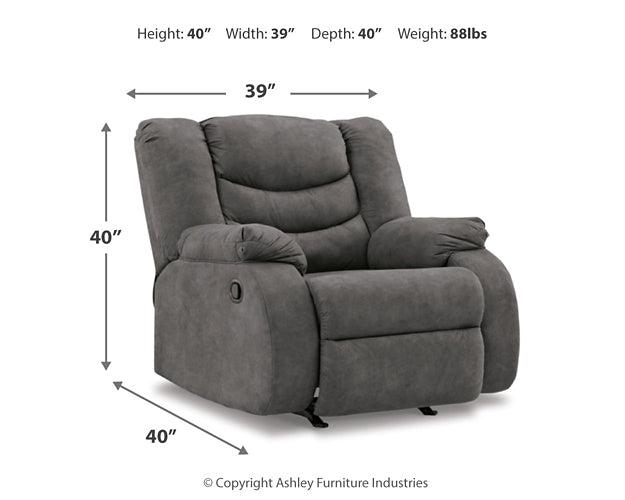 Partymate Recliner 3690325 Black/Gray Contemporary Motion Recliners - Free Standing By Ashley - sofafair.com