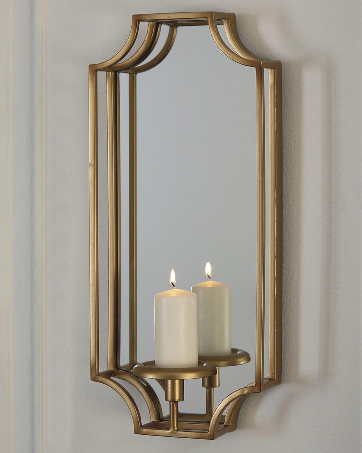 Dumi Wall Sconce A8010153 Metallic Contemporary Candles By Ashley - sofafair.com