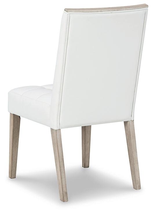 D950-01X2 White Contemporary Wendora Dining Chair (Set of 2) By Ashley - sofafair.com
