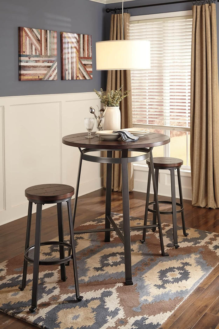 Challiman Bar Height Bar Stool D307-130 Brown/Beige Casual Barstool By Ashley - sofafair.com