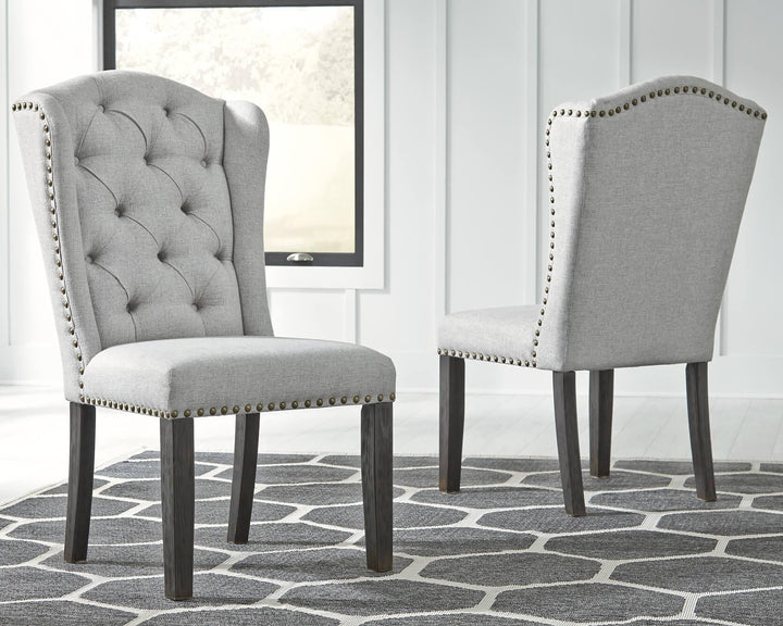 D702-01 Black/Gray Casual Jeanette Dining Chair By Ashley - sofafair.com