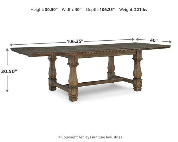 Markenburg Dining Extension Table D770-45 Brown/Beige Traditional Formal Tables By Ashley - sofafair.com