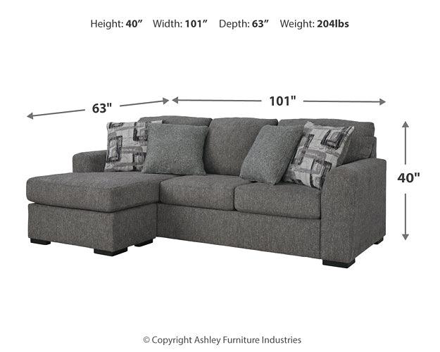 Gardiner Sofa Chaise 5240418 Black/Gray Contemporary Stationary Upholstery By Ashley - sofafair.com