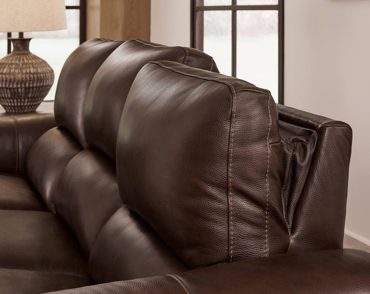 Alessandro Power Reclining Sofa U2550215 Brown/Beige Contemporary Motion Upholstery By Ashley - sofafair.com