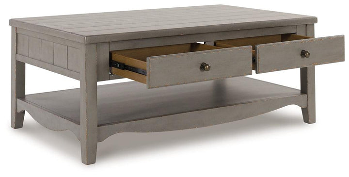 Charina Coffee Table T784-1 Black/Gray Traditional Cocktail Table By Ashley - sofafair.com