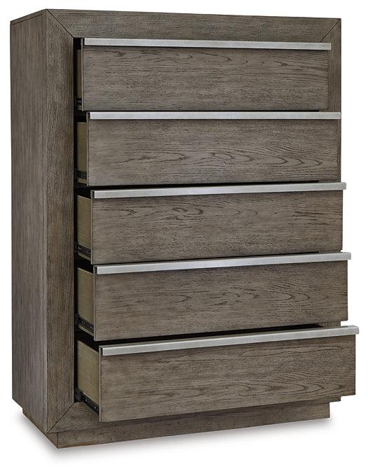 Anibecca Chest of Drawers B970-46 Black/Gray Contemporary Master Bed Cases By Ashley - sofafair.com
