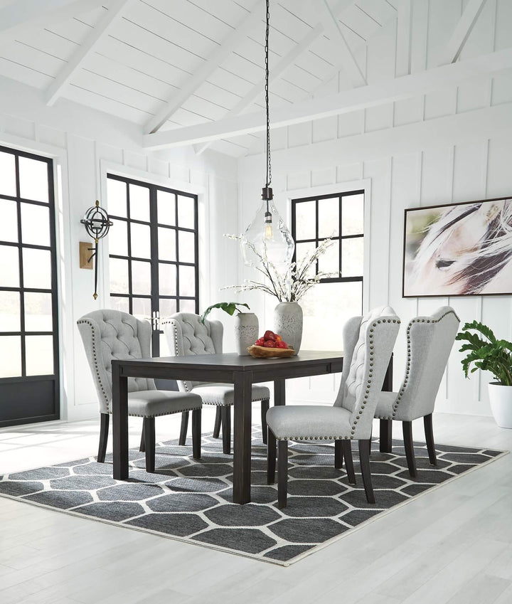 D702-01 Black/Gray Casual Jeanette Dining Chair By Ashley - sofafair.com