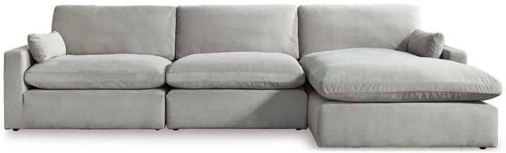 Sophie 3-Piece Sectional with Chaise 15705S4 Black/Gray Contemporary Stationary Sectionals By AFI - sofafair.com