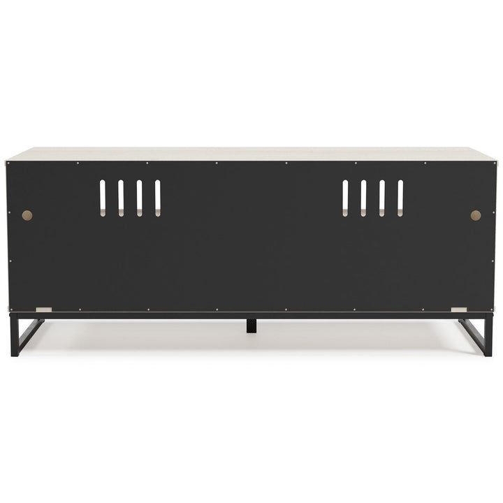 EW1864-268 White Contemporary Socalle 59" TV Stand By Ashley - sofafair.com