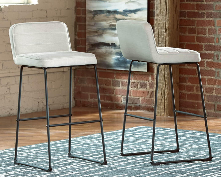 Nerison Bar Height Bar Stool (Set of 2) D225-330X2 Black/Gray Contemporary Barstool By Ashley - sofafair.com