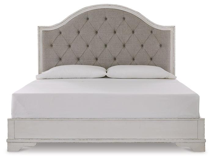 Brollyn King Upholstered Panel Bed B773B4 White Traditional Master Beds By Ashley - sofafair.com