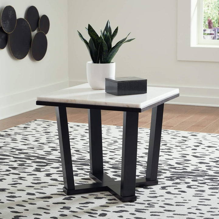 T770-2 White Contemporary Fostead End Table By Ashley - sofafair.com