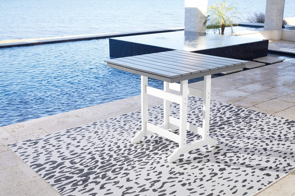 Transville Outdoor Counter Height Dining Table P210-632 White Casual Outdoor Counter Table By AFI - sofafair.com