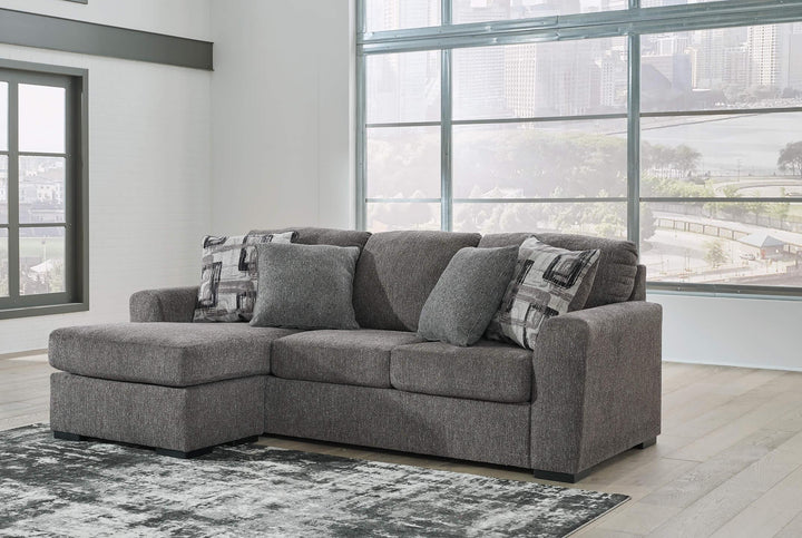 Gardiner Sofa Chaise 5240418 Black/Gray Contemporary Stationary Upholstery By Ashley - sofafair.com