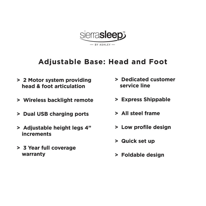 M9X742 Black/Gray Traditional Head-Foot Model-Good King Adjustable Base By Ashley - sofafair.com