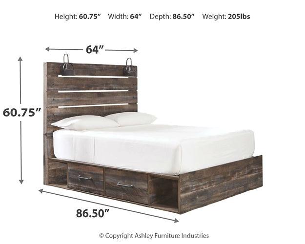 Drystan Queen Panel Bed with 2 Storage Drawers B211B10 Black/Gray Casual Master Beds By Ashley - sofafair.com