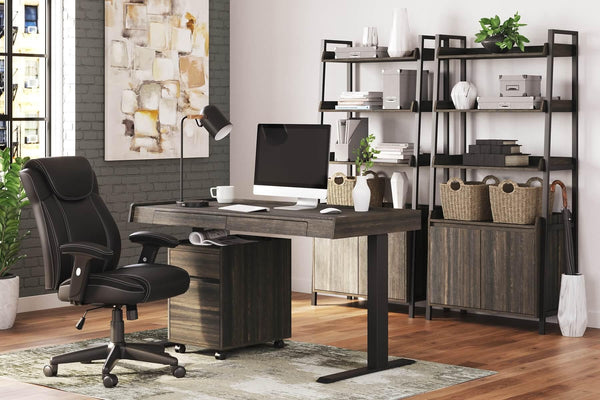 Zendex 55" Adjustable Height Desk H304-29 Brown/Beige Contemporary Home Office Cases By Ashley - sofafair.com