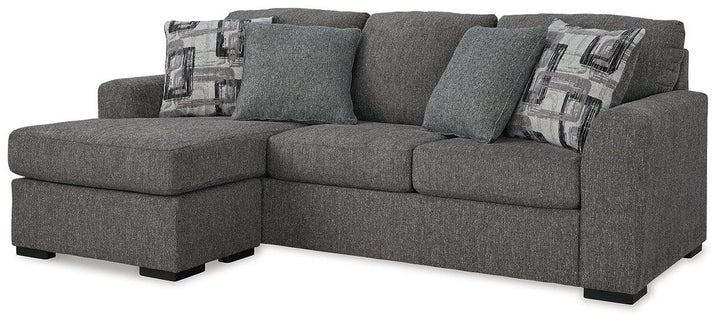 Gardiner Sofa Chaise 5240418 Black/Gray Contemporary Stationary Upholstery By Ashley - sofafair.com