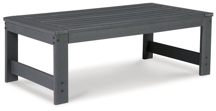 Amora Outdoor Coffee Table P417-701 Black/Gray Casual Outdoor Cocktail Table By Ashley - sofafair.com