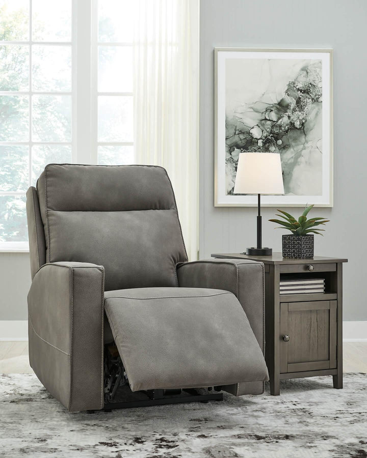 Next-Gen Durapella Power Recliner 4510206 Black/Gray Contemporary Motion Recliners - Free Standing By Ashley - sofafair.com