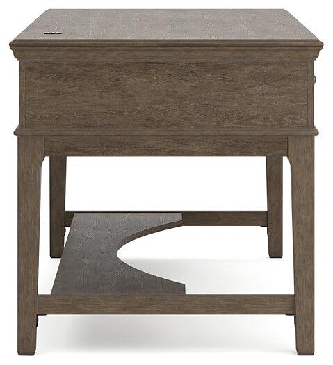 Janismore Home Office Storage Leg Desk H776-26 Black/Gray Traditional Desks By AFI - sofafair.com