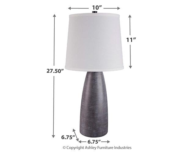 Shavontae Table Lamp (Set of 2) L243004 Black/Gray Contemporary Table Lamp Pair By Ashley - sofafair.com