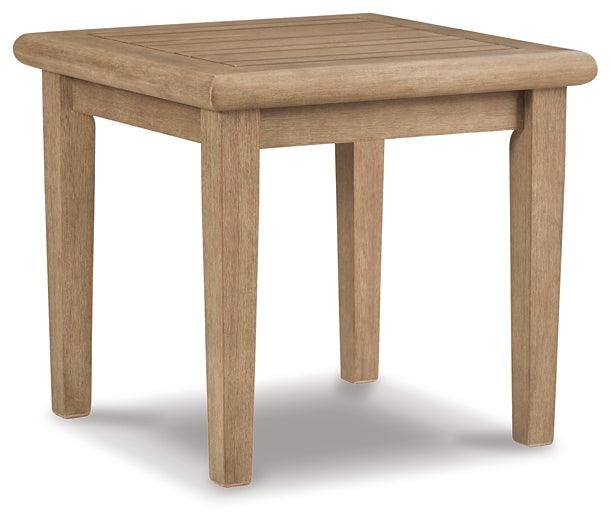 Gerianne End Table P805-702 Brown/Beige Contemporary Outdoor End Table By Ashley - sofafair.com