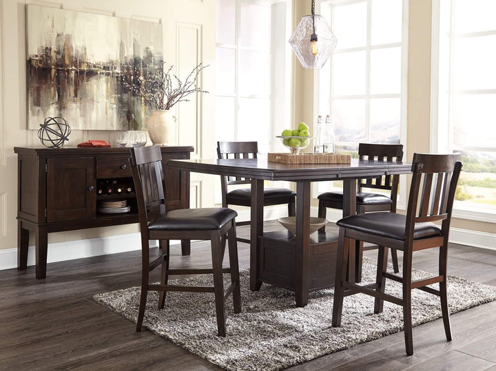 Haddigan Counter Height Dining Extension Table D596-42 Brown/Beige Casual Formal Tables By Ashley - sofafair.com