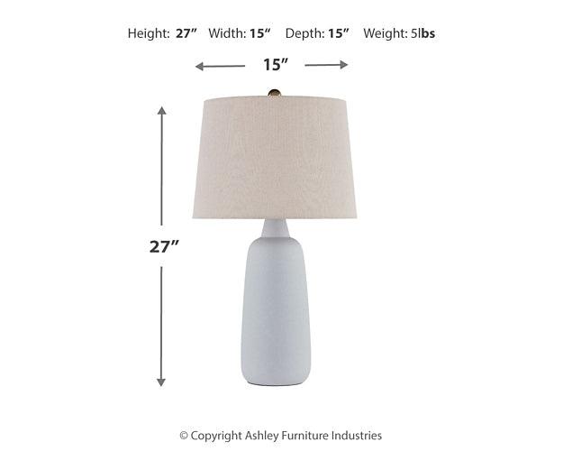 Avianic Table Lamp (Set of 2) L177964 White Casual Table Lamp Pair By Ashley - sofafair.com