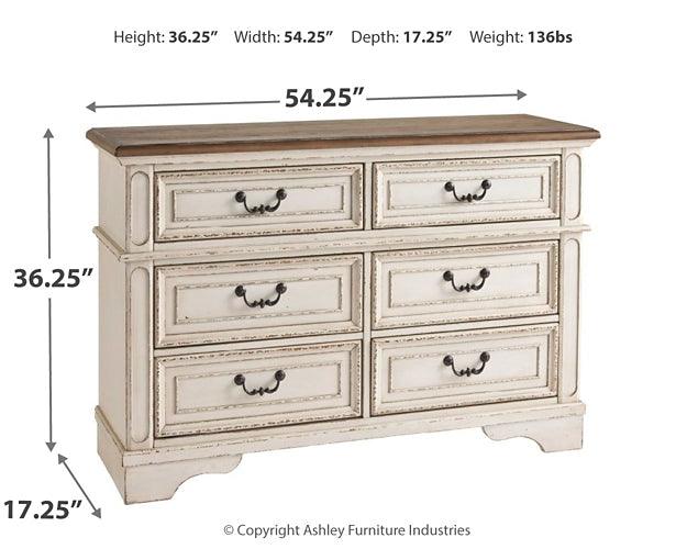 Realyn Dresser B743-21 White Casual Youth Bed Cases By Ashley - sofafair.com