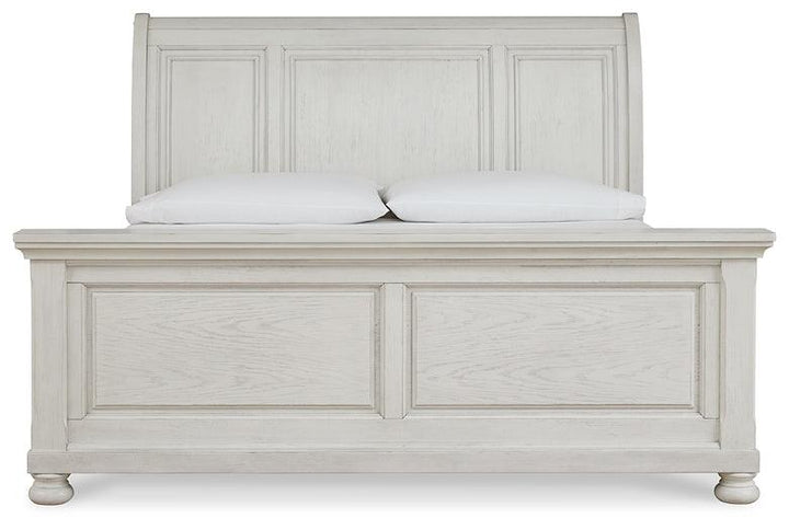 Robbinsdale Queen Sleigh Bed B742B23 White Casual Master Beds By Ashley - sofafair.com