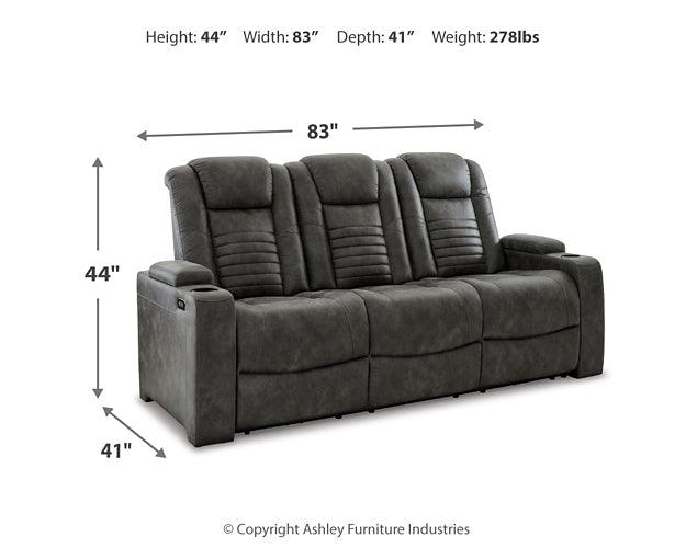 Soundcheck Power Reclining Sofa 3060615 Brown/Beige Contemporary Motion Upholstery By Ashley - sofafair.com