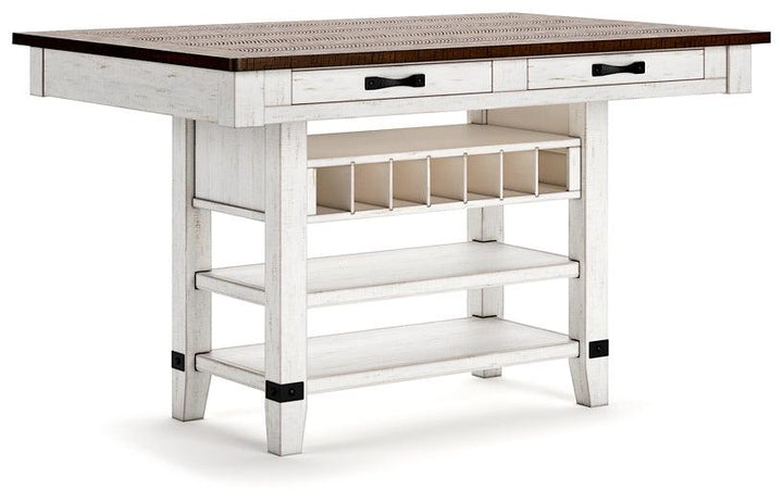 Valebeck Counter Height Dining Table D546-32 White Casual Counter Height Table By Ashley - sofafair.com