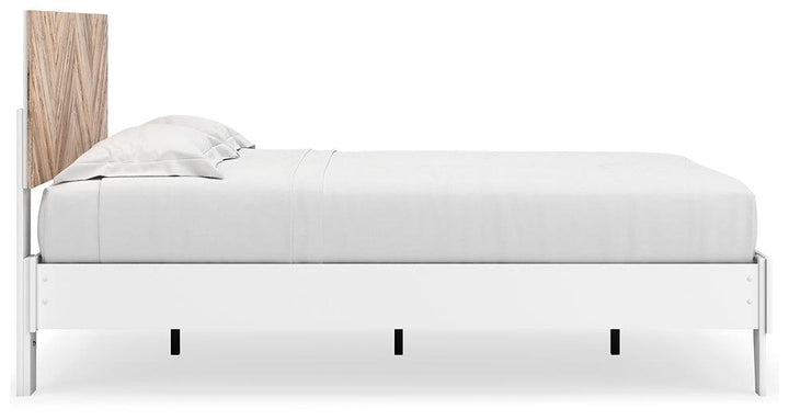 Piperton Queen Panel Platform Bed EB1221B5 White Contemporary Master Beds By Ashley - sofafair.com