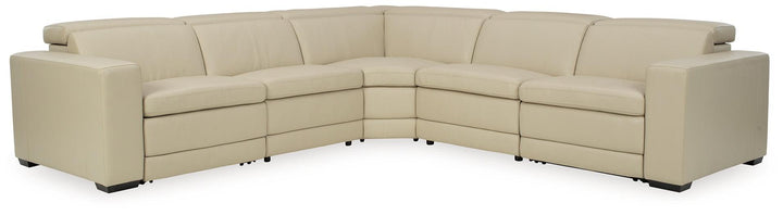 Texline 6-Piece Power Reclining Sectional U59604S3 Brown/Beige Contemporary Motion Sectionals By Ashley - sofafair.com