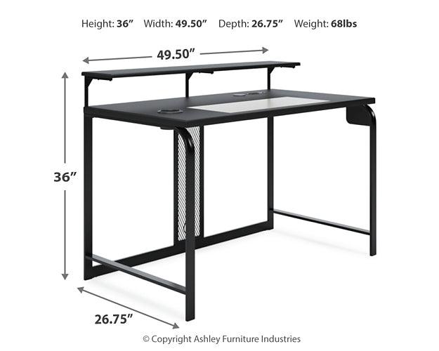 Lynxtyn 48" Home Office Desk H400-110 Black/Gray Contemporary Desks By Ashley - sofafair.com