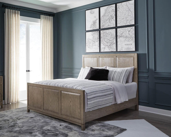 Chrestner Queen Panel Bed B983B4 Black/Gray Contemporary Master Beds By Ashley - sofafair.com