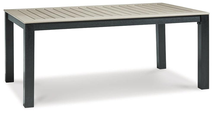 P384-625 Black/Gray Contemporary Mount Valley Outdoor Dining Table By Ashley - sofafair.com