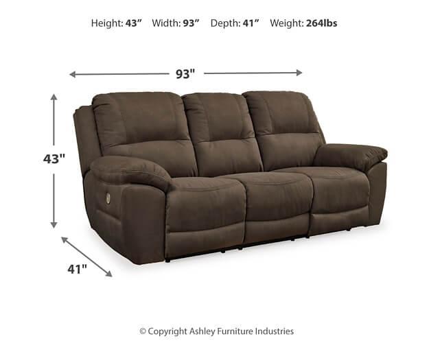 Next-Gen Gaucho Power Reclining Sofa 5420487 Brown/Beige Contemporary Motion Upholstery By AFI - sofafair.com