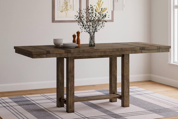 Moriville Counter Height Dining Extension Table D631-32 Brown/Beige Casual Counter Height Table By Ashley - sofafair.com