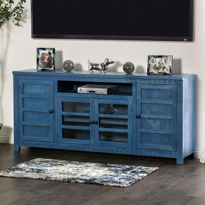 Tedra EM5009BL-TV Denim Blue Rustic TV Console By furniture of america - sofafair.com