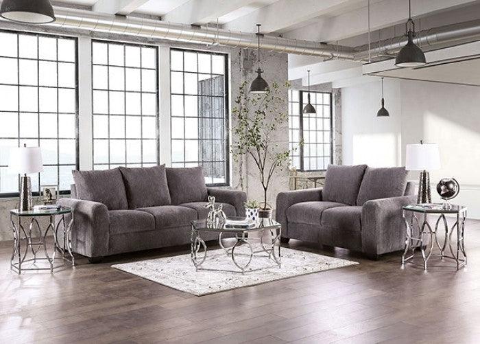 Dagmar EM6723GY-LV Gray Contemporary Loveseat By furniture of america - sofafair.com