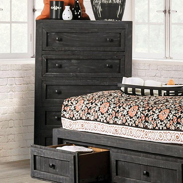 Oakridge EM7074DG-C Charcoal Rustic Chest By Furniture Of America - sofafair.com