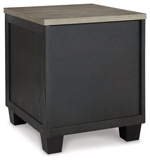 Foyland End Table T979-3 Black/Gray Contemporary Motion Occasionals By Ashley - sofafair.com