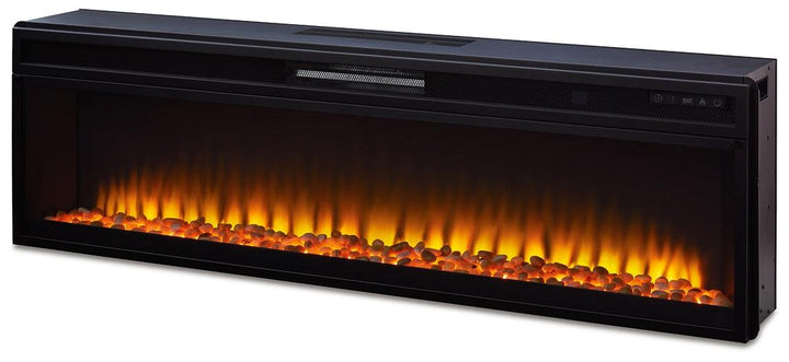 W100-22 Black/Gray Contemporary Entertainment Accessories Electric Fireplace Insert By Ashley - sofafair.com