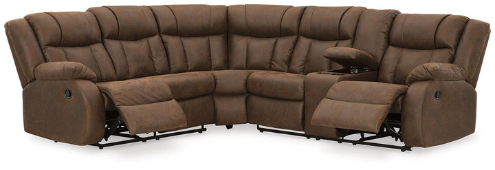 Trail Boys 2-Piece Reclining Sectional 82703S1 Black/Gray Contemporary Motion Sectionals By Ashley - sofafair.com