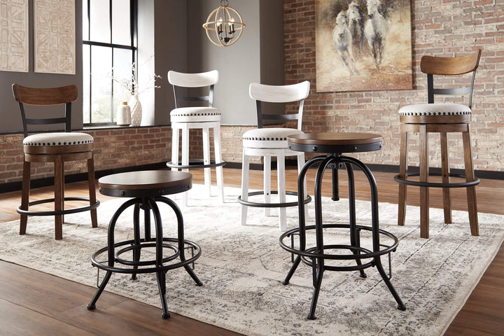 Valebeck Counter Height Bar Stool D546-224 Black/Gray Casual Barstool By Ashley - sofafair.com